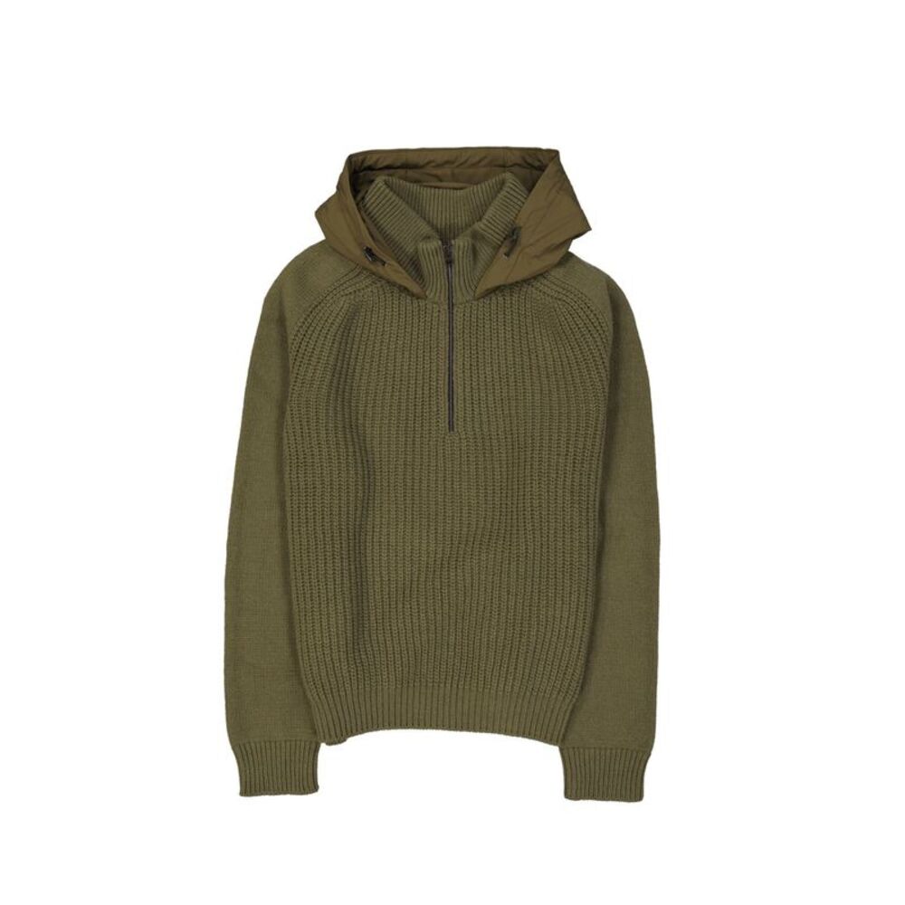 Herno Long-Sleeved Hooded Knitted Jumper Men